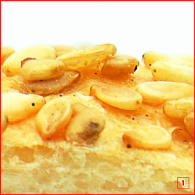 Фрагмент №1 фотографии бутерброда в разрезе в масштабе 100% при 72 dpi
#1 fragment of Half sandwich 100% scale at 72 dpi.